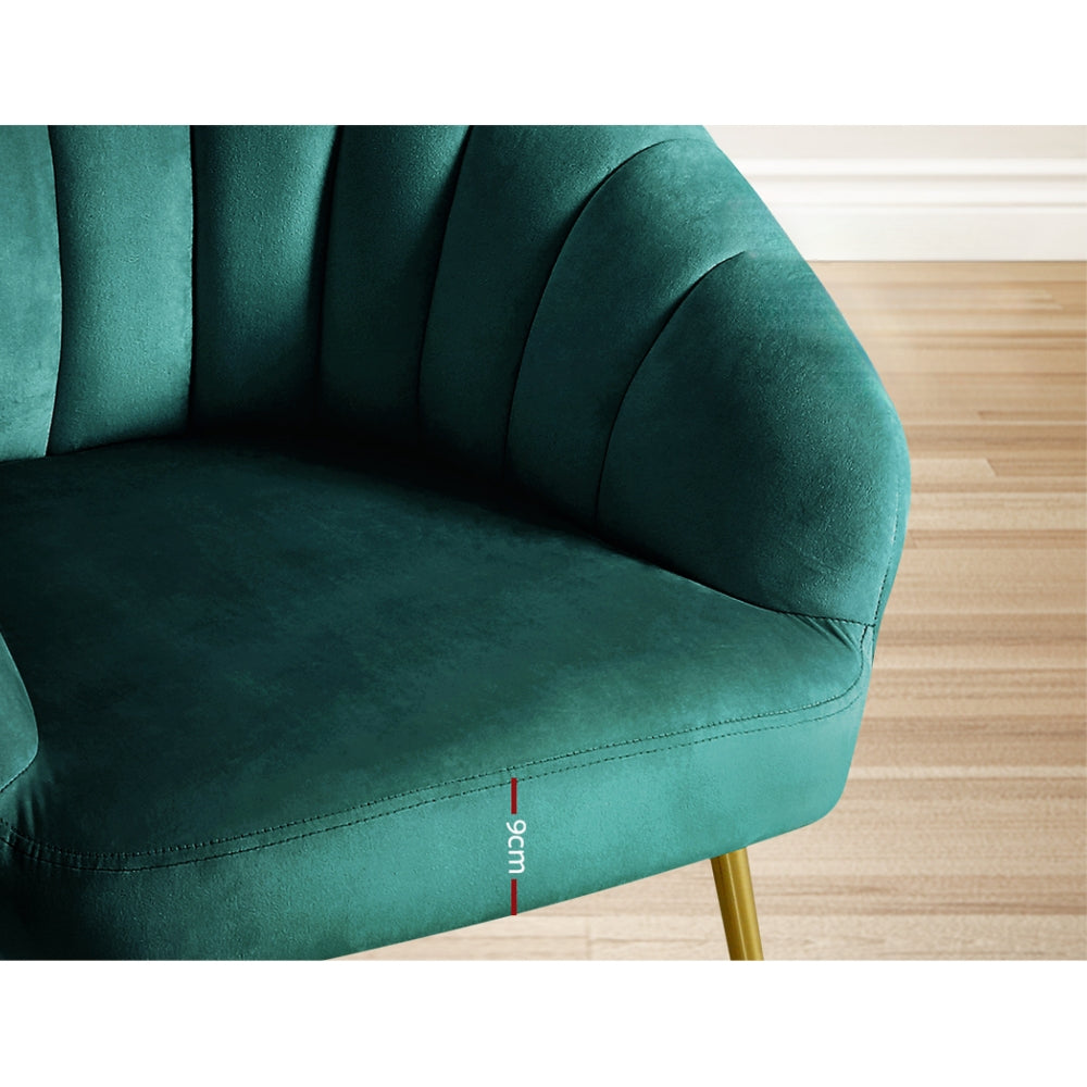 Armchair Lounge Chair Accent Armchairs Chairs Velvet Sofa Green Couch