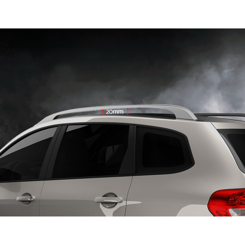 Universal Car Roof Rack Aluminium Cross Bars Adjustable - Black
