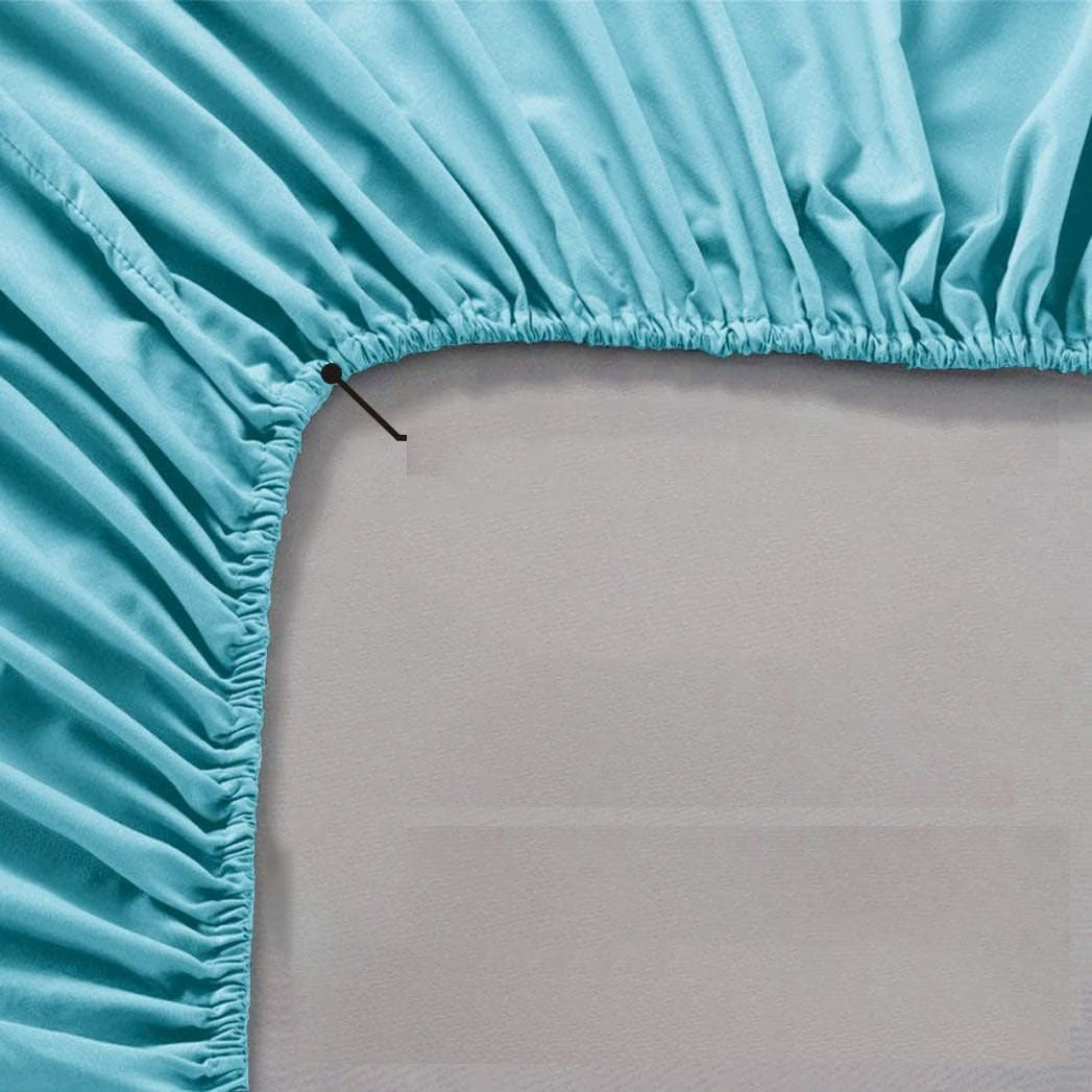 2000TC Breathable Microfibre Deep Pocket Bed Sheet Set - Aquamarine