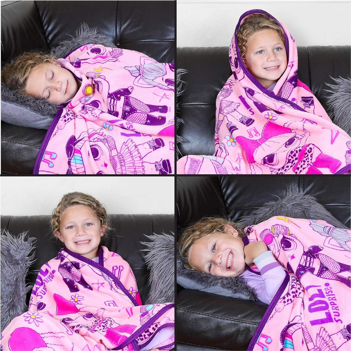 Bedding Super Soft Plush Throw Blanket - LOL Surprise