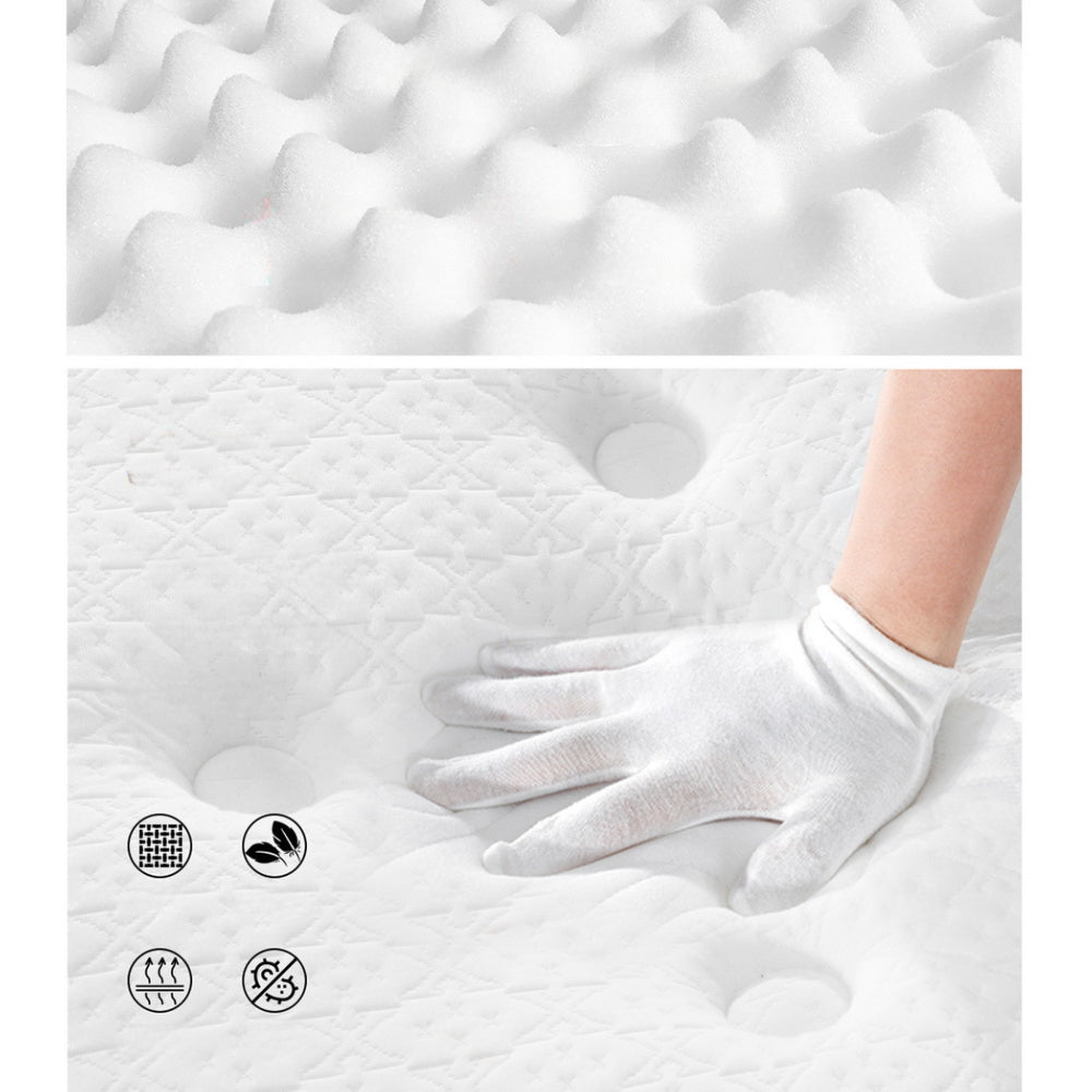 Bedding Euro Top Pocket Spring Mattress - 34cm Double/Queen/King
