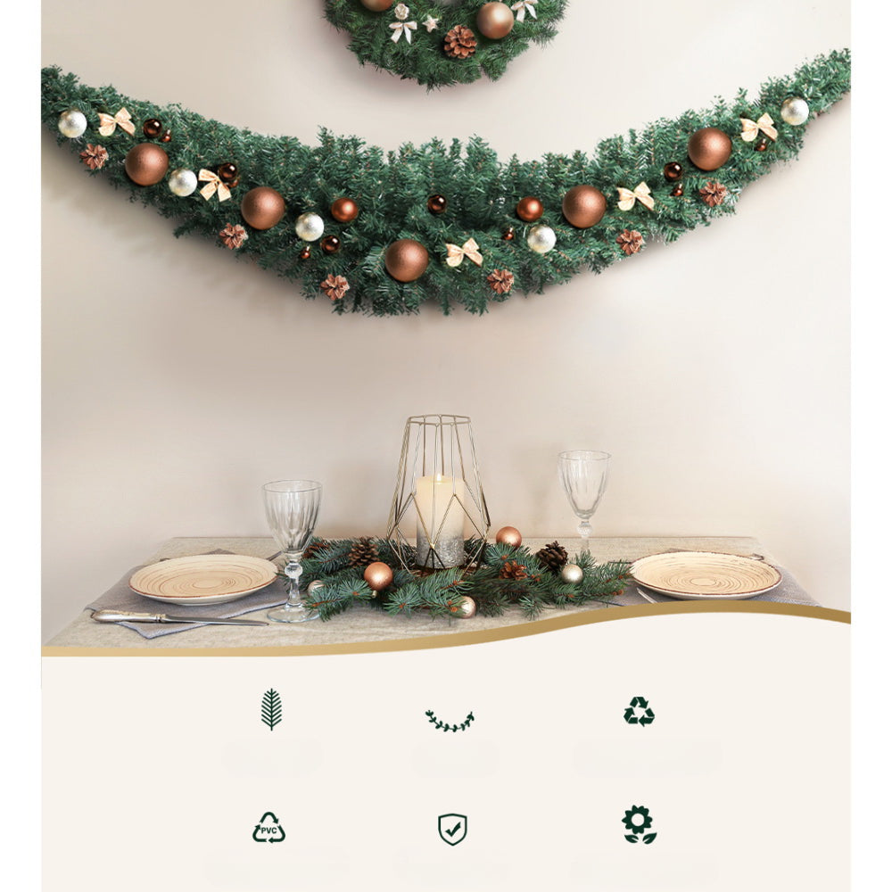 Christmas Garland Xmas Tree Decoration Green - 2.4m