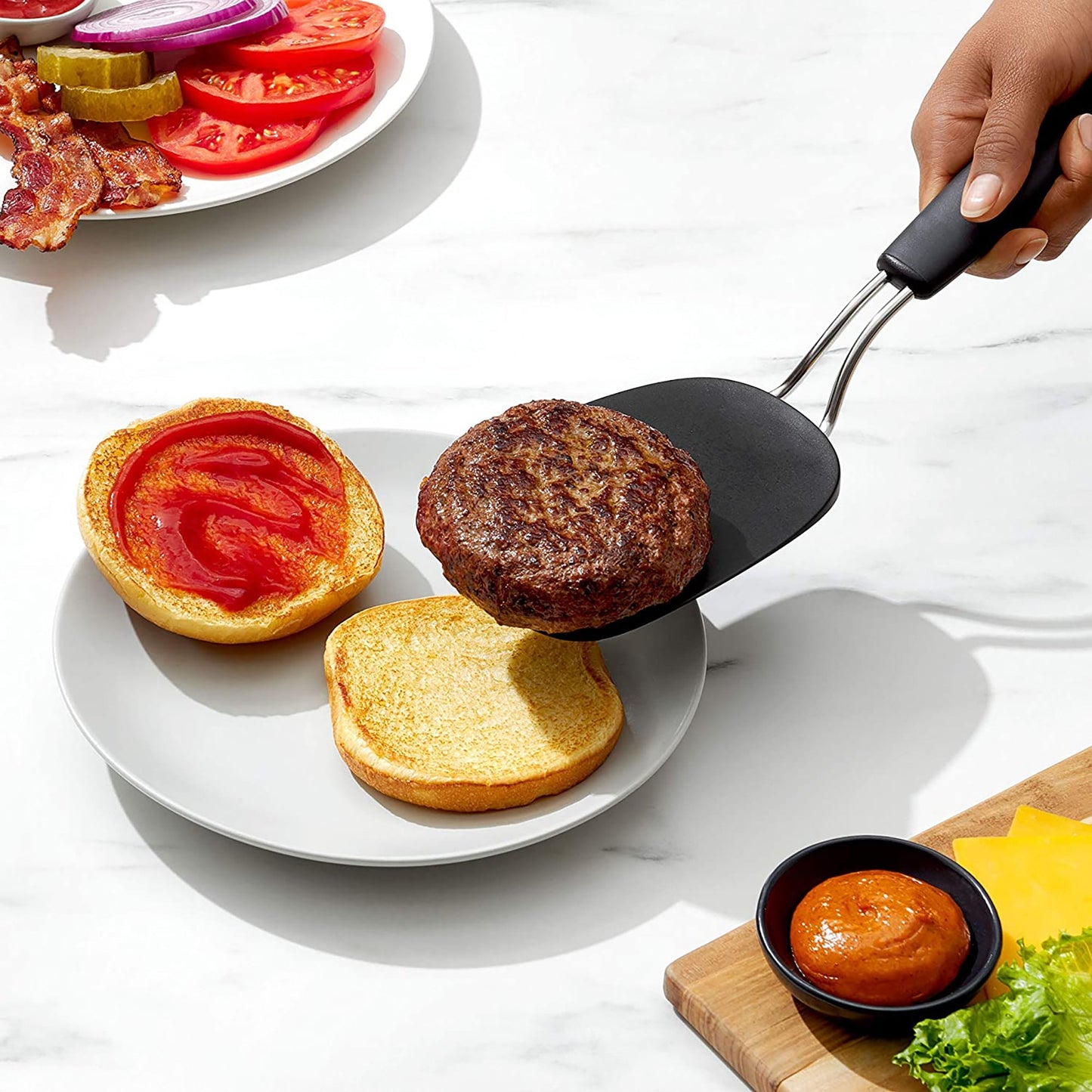 Nylon and Stainless Steel Flexible Turner Large - Black