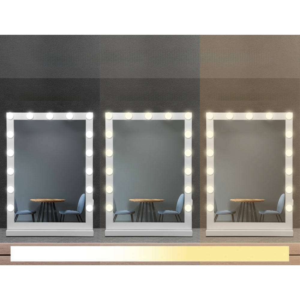 Hollywood Makeup Mirror with Light Vanity Stand - 15 LED Bulbs
