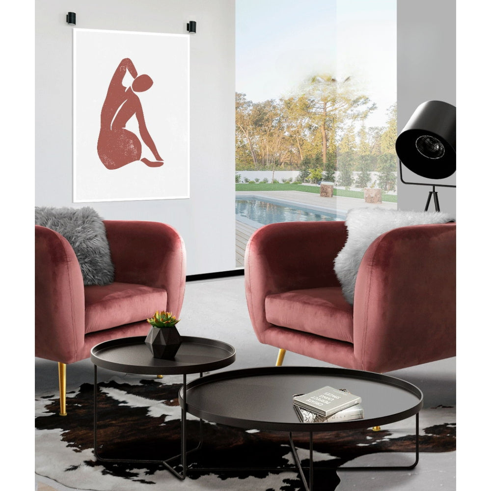 Armchair Lounge Sofa Arm Chair Accent Chairs Armchairs Couch Velvet Pink