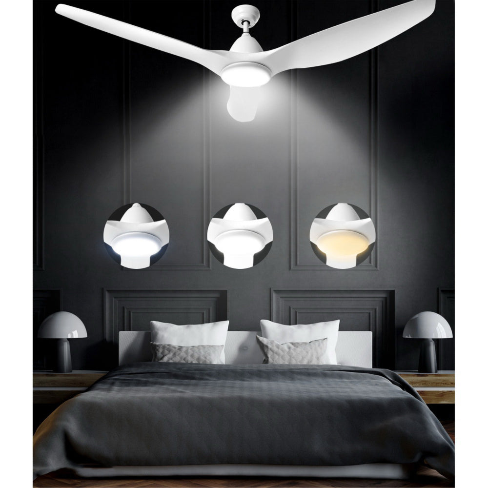 64'' DC Motor Ceiling Fan With Light LED Remote Control Fans 3 Blades