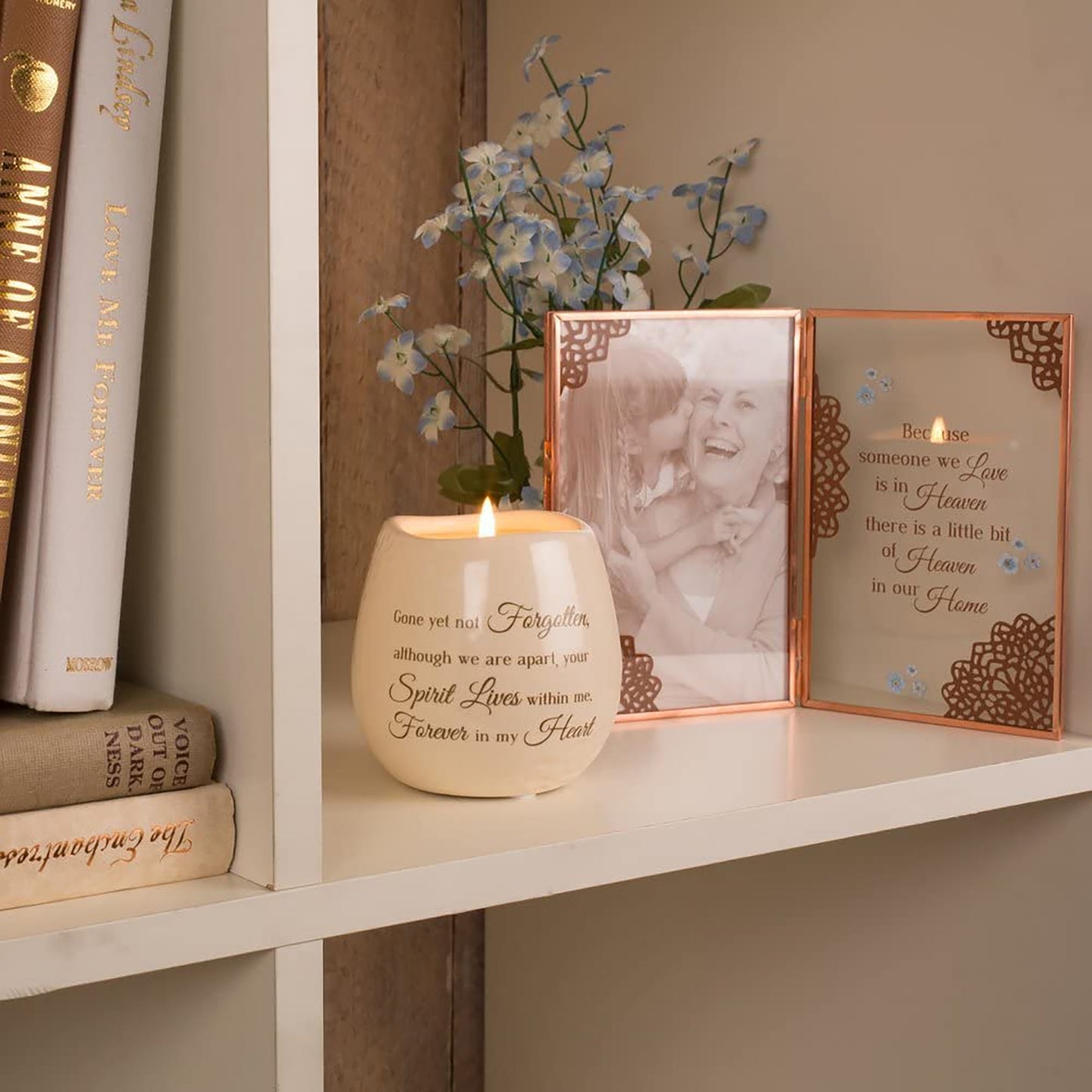 Soy Wax Filled Ceramic Vessel Candle Holder 8 oz - White