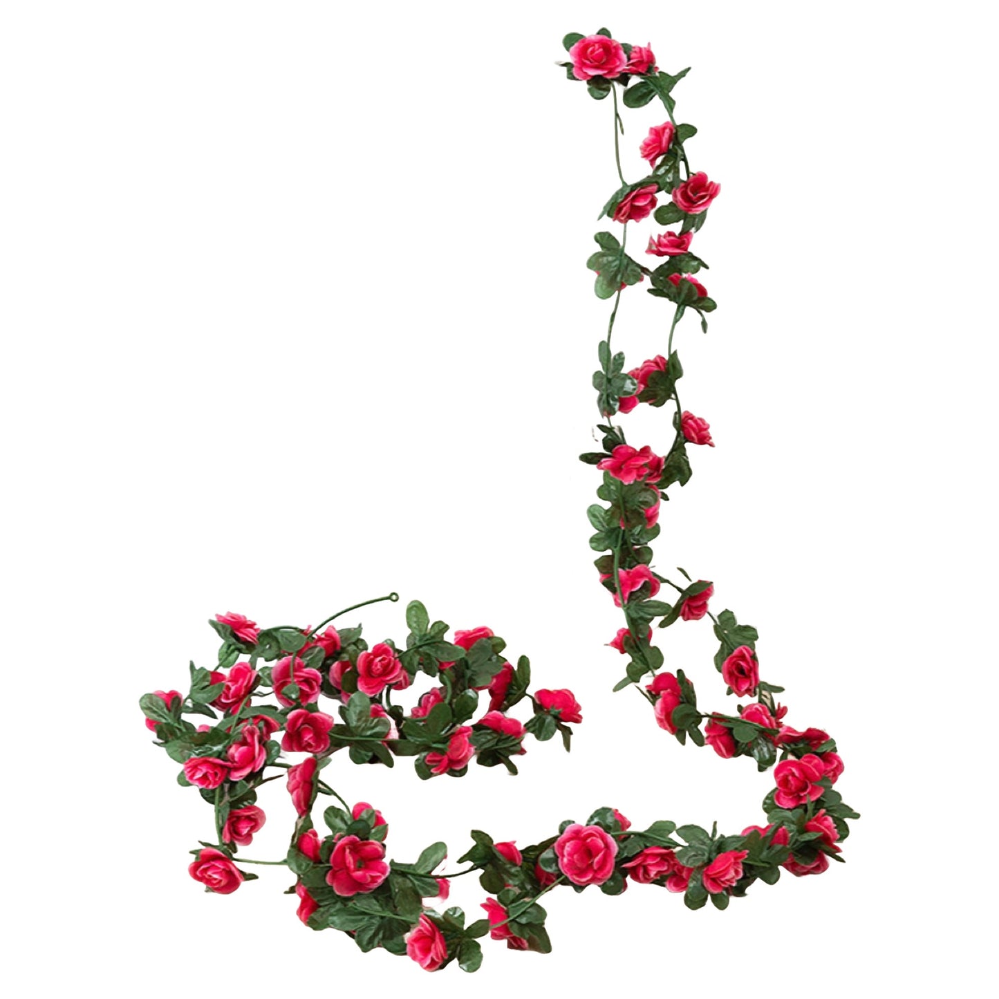6pcs Artificial Silk Flowers and Ivy Vine Hanging Garland for Wedding