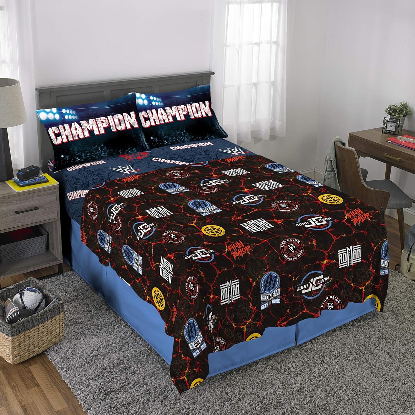 Kids Bedding Super Soft Microfibre Bed Sheet Set - Wwe Super Stars