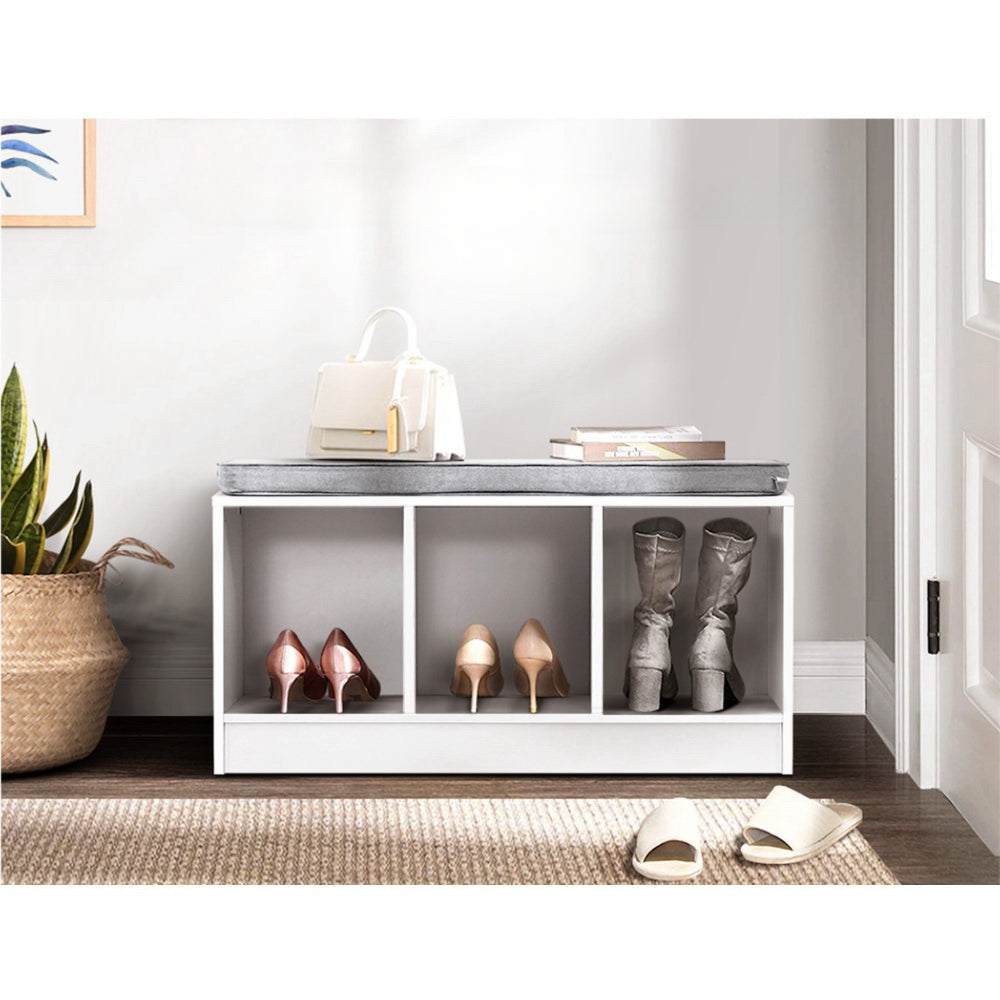 Shoe Cabinet Bench Shoes Organiser Storage Rack Shelf White Box Seat