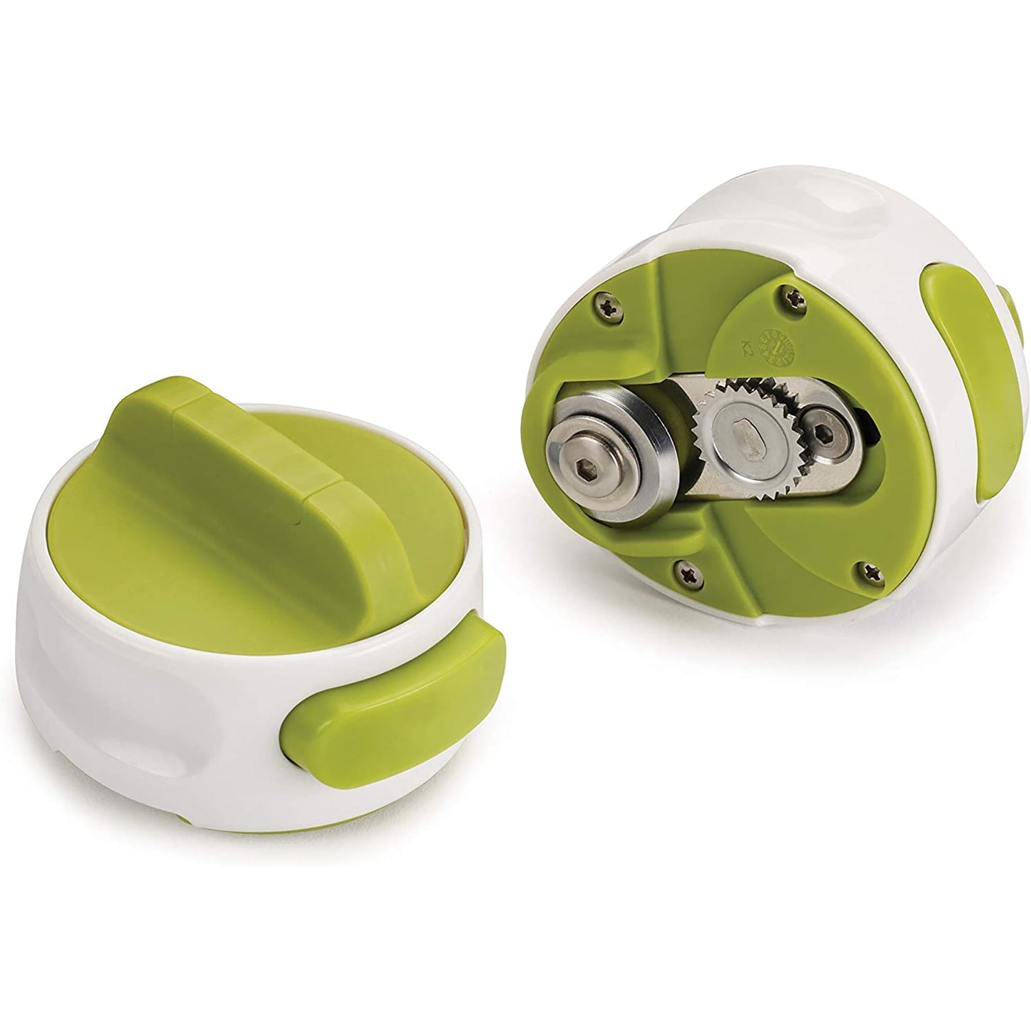 Easy Twist Can Opener with Stainless Steel Blade - White and Green