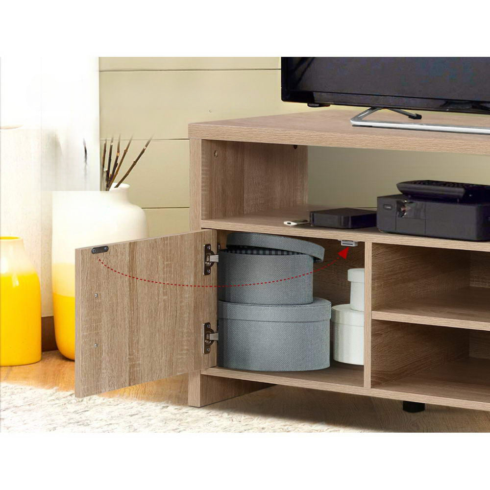 TV Cabinet Entertainment Unit Stand Storage Shelf Sideboard 140cm Oak