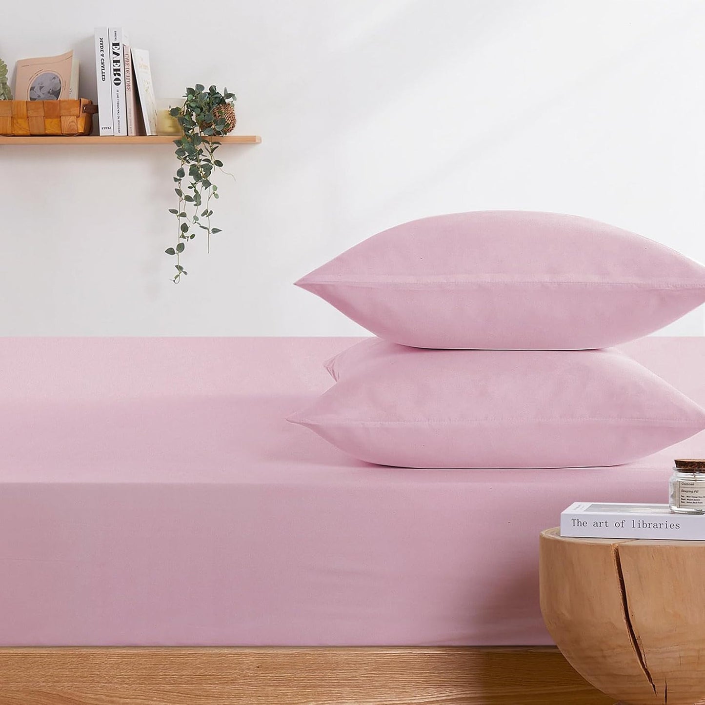 1000TC Ultra Soft Microfibre Extra Deep Fitted Sheet Set - Dusty Pink