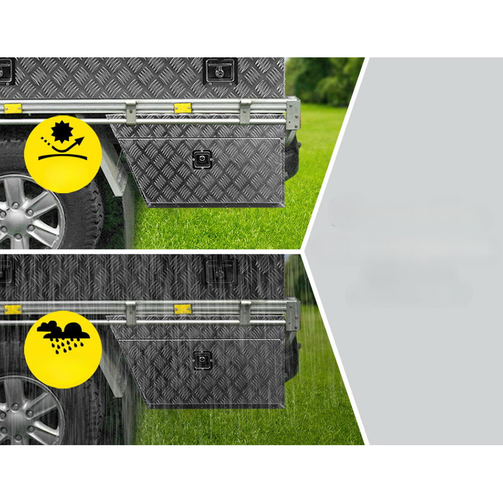 Garage Undertray Tool Box Aluminium Alloy Underbody - 1 Pair