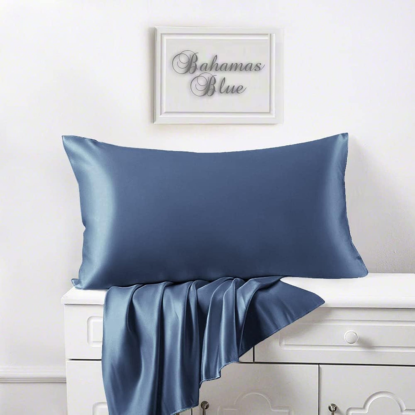 Soft Silky Smooth 100% Bamboo Cooling Breathable Quilt Cover Set - Bahamas Blue