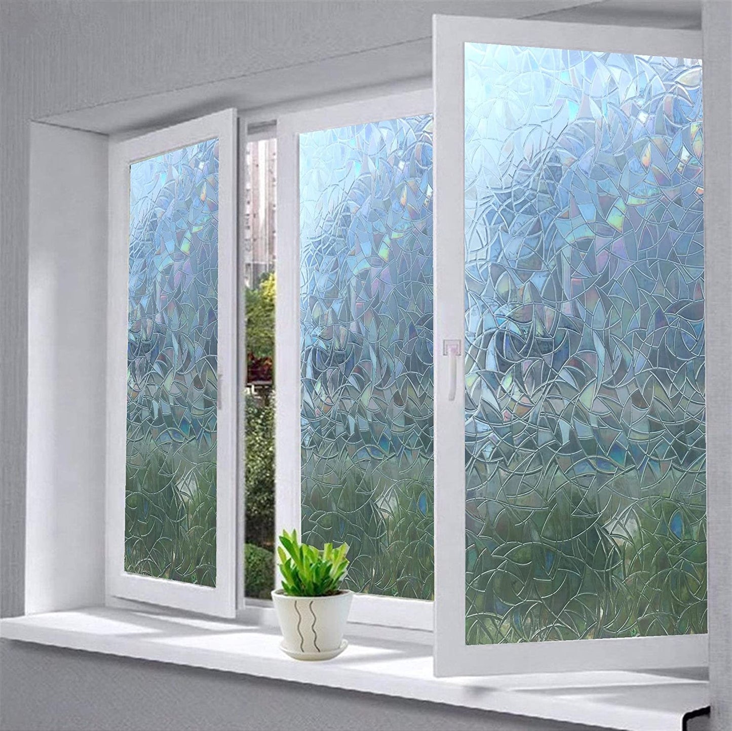 3D Privacy Anti UV Removable Static Cling Window Film 45x254 cm