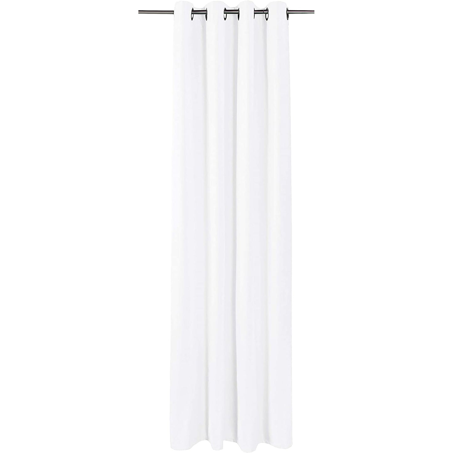 Room Darkening Blackout Window Curtains with Grommets 2 Panels - White