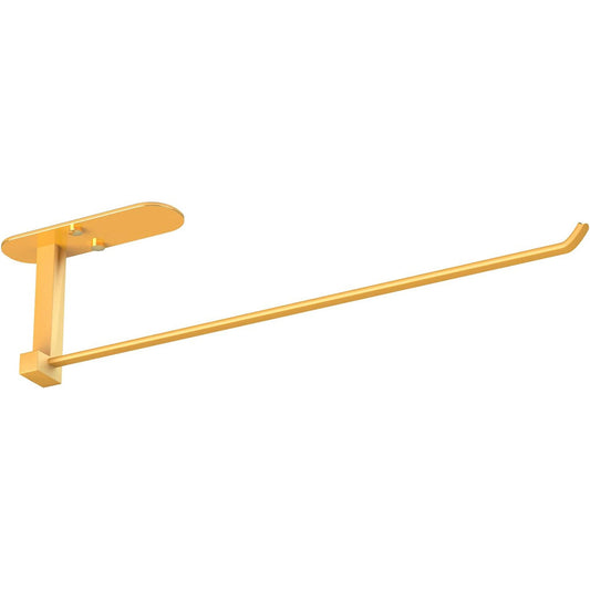 Aluminum Paper Tower Holder Self Adhesive or Drilling 13.78 Inch - Pure Gold