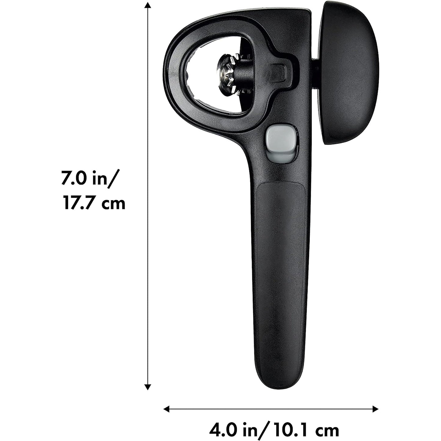 Locking Can Opener with Lid Catch - Black