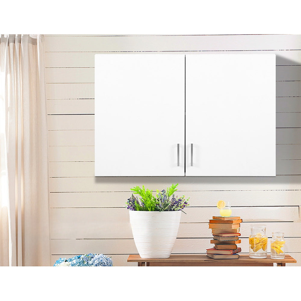 Wall Cabinet Storage Bathroom Kitchen Bedroom Cupboard Organiser White