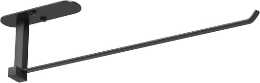 Aluminum Paper Tower Holder Self Adhesive or Drilling 13.78 Inch - Pure Black
