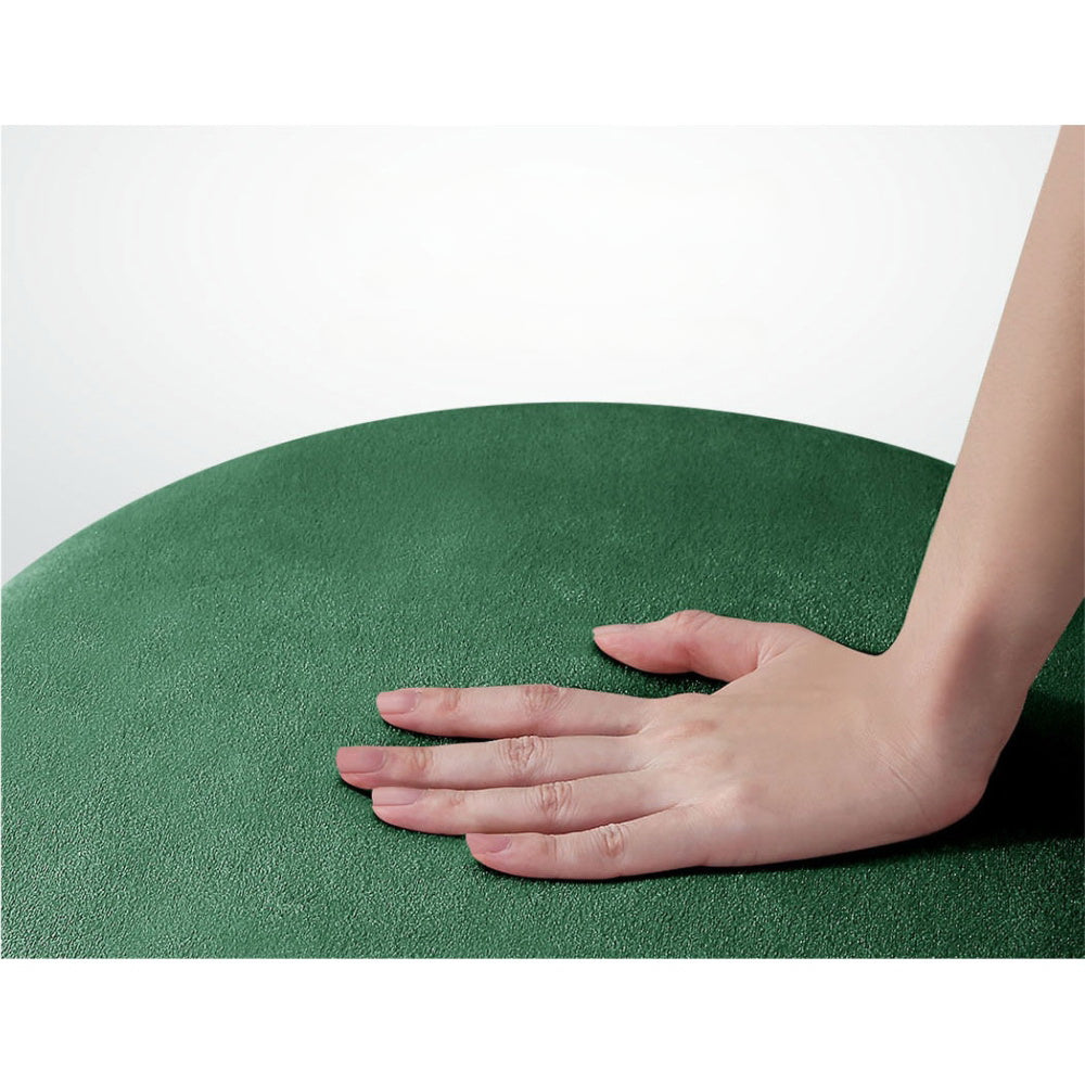 Ottoman Round Velvet Foot Stool Foot Rest Pouffe Padded Seat Pouf Green