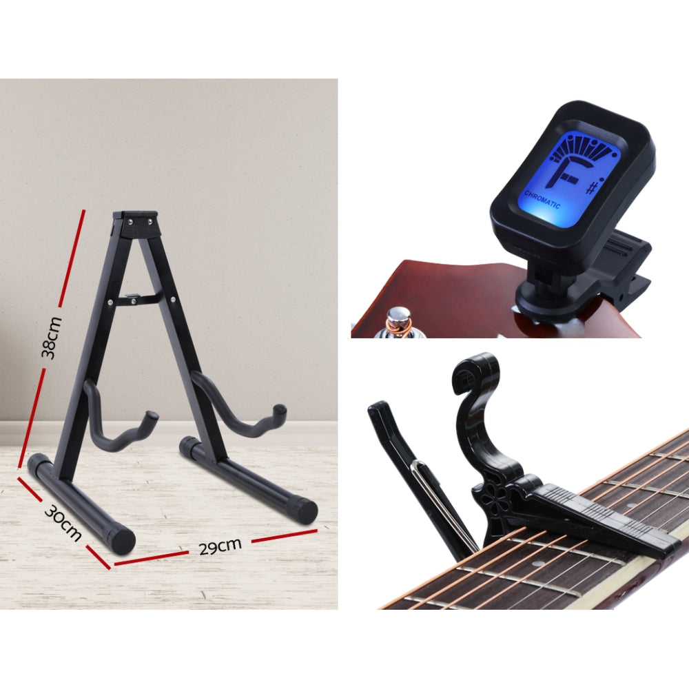 41" Inch Electric Acoustic Guitar Wooden Classical with Pickup Capo Tuner Bass Natural