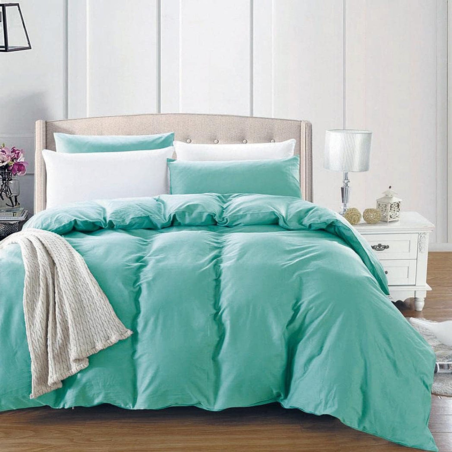 2000 TC Premium Ultra Soft Microfibre Quilt Cover Set - Ice Blue