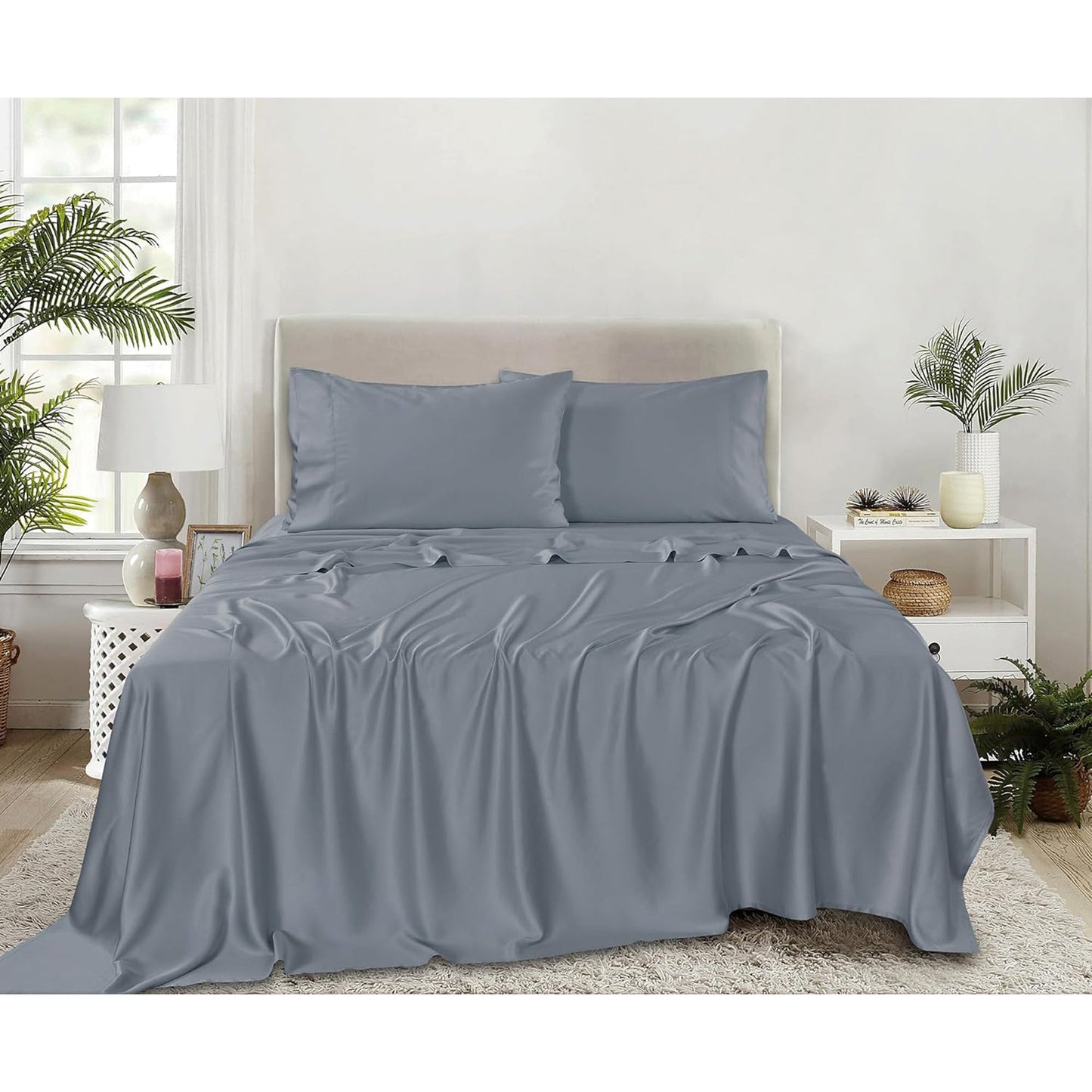 Pack Cooling Breathable Pillowcase with Envelope Closure - Smoke Blue