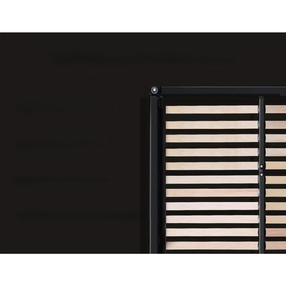 Bed Frame Double Size Gas Lift Base With Storage Charcoal Fabric