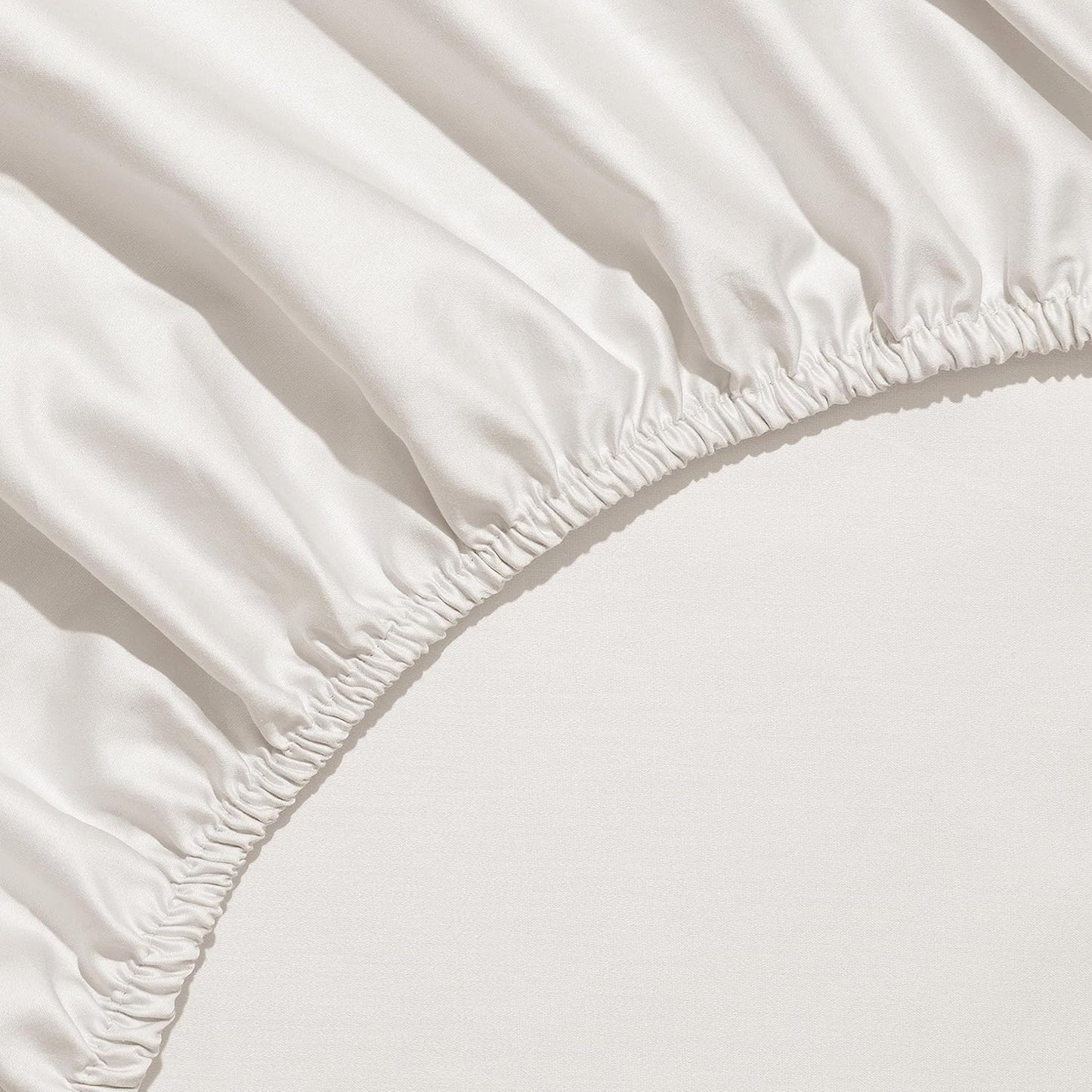 800TC Pure 100% Natural Cotton Sateen Weave Bed Sheet Set - Light Grey