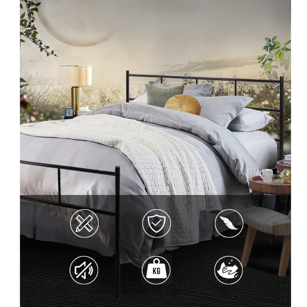 Metal Bed Frame King Single Size Platform Foundation Mattress Base
