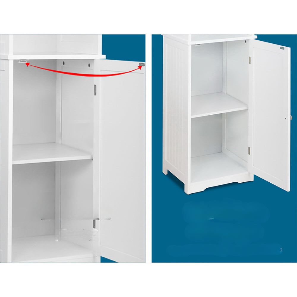 Bathroom Tallboy Furniture Toilet Storage Cabinet Laundry Cupboard Tall