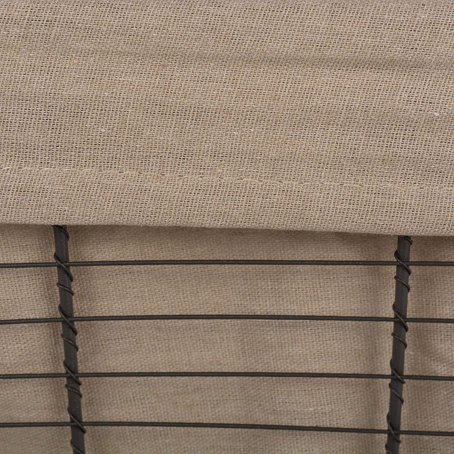 3Pcs Small Vintage Farmhouse Chicken Wire Storage Baskets with Liner 9x7x6 Inches - Taupe