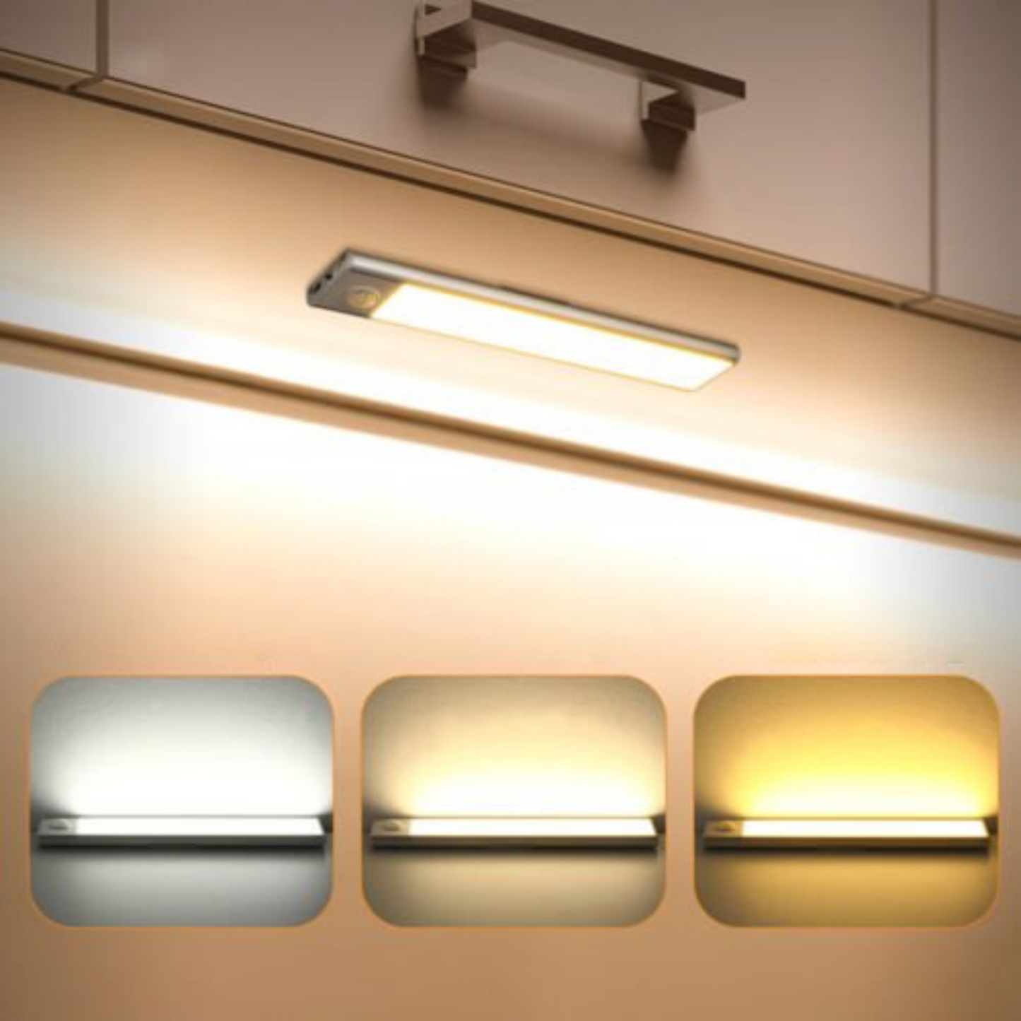 Wireless LED Motion Sensor Under Cabinet Light Kitchen Counter Night Lamp