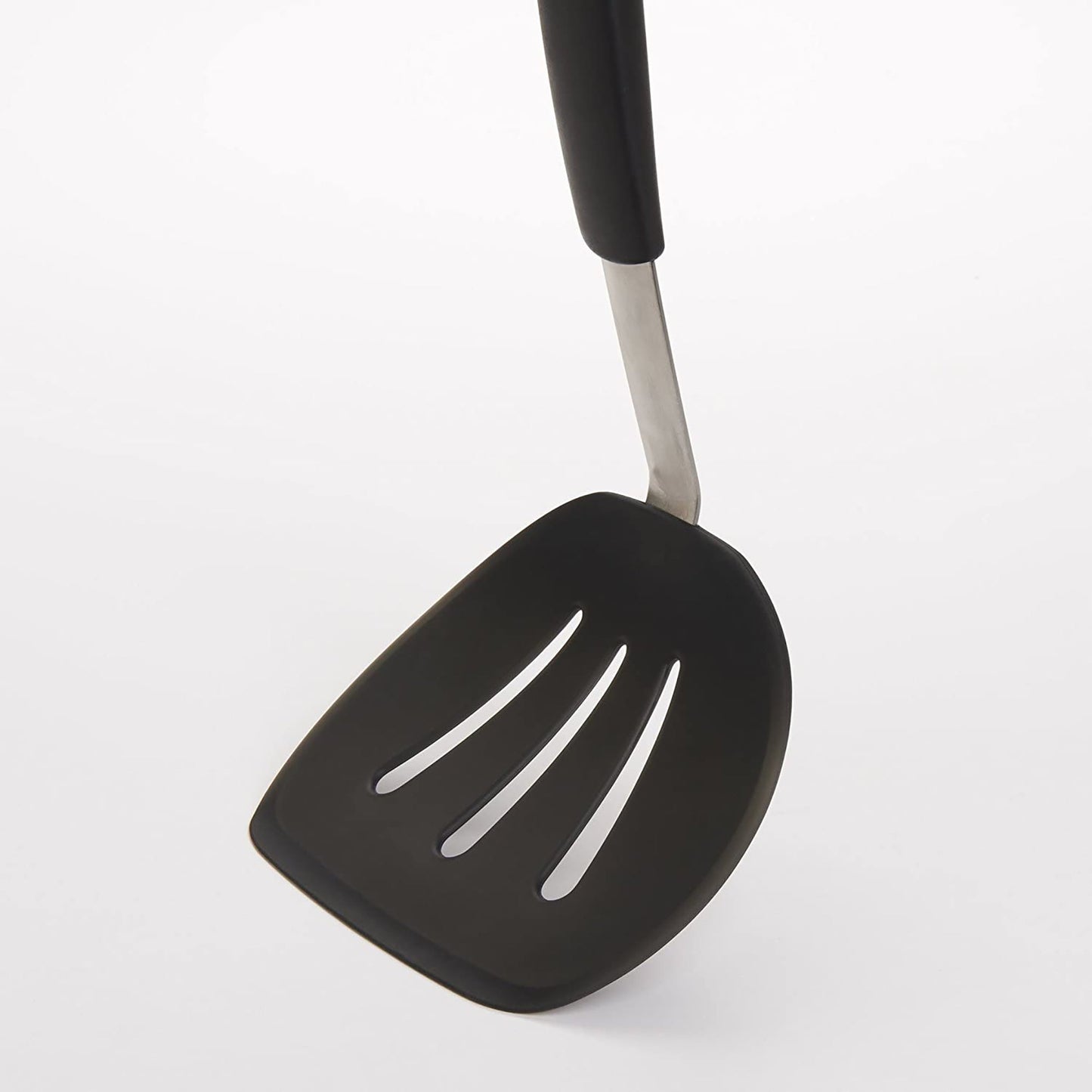 Silicone Pancake Turner Spatula for Non-Stick Cookware - Black