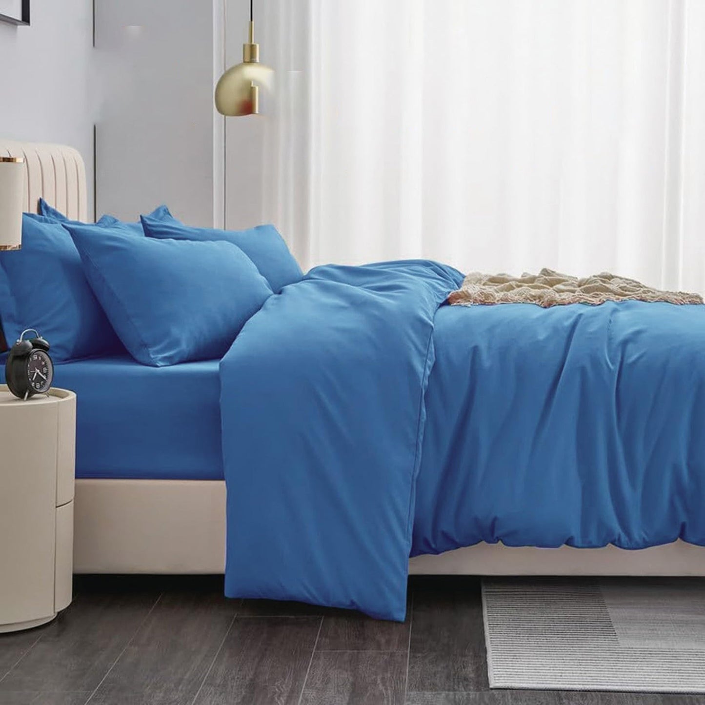 2000TC Ultra Soft Microfiber Zipper Closure Quilt Cover Set - Ocean