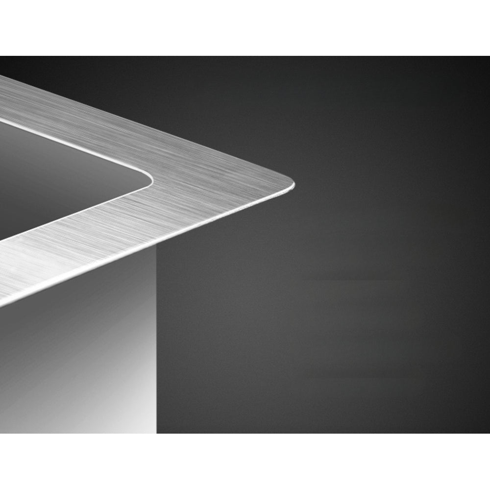 80cm x 45cm Stainless Steel Kitchen Sink Flush/Drop-in Mount Silver