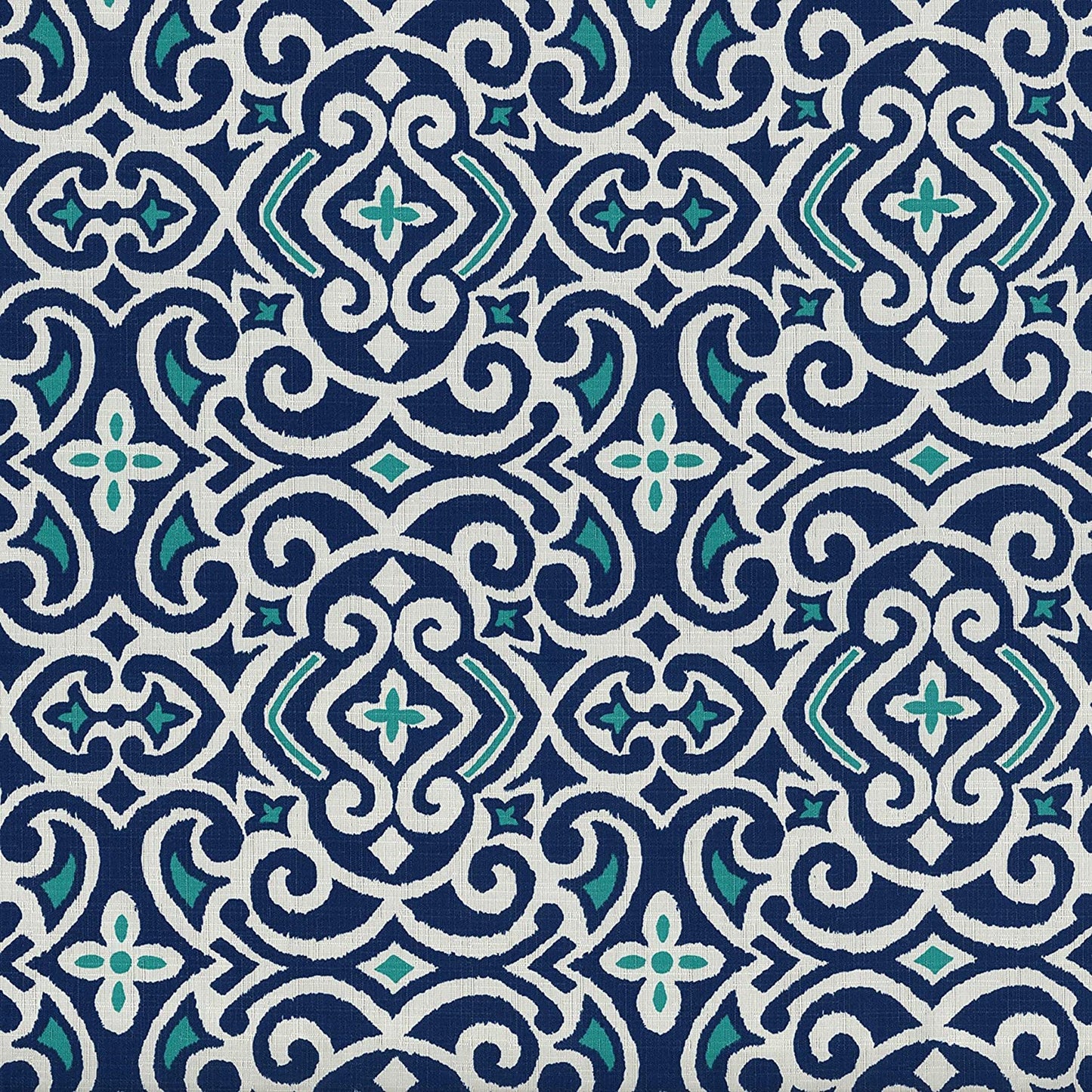 Outdoor Indoor New Damask Marine Square Corner Chair Cushion - Blue