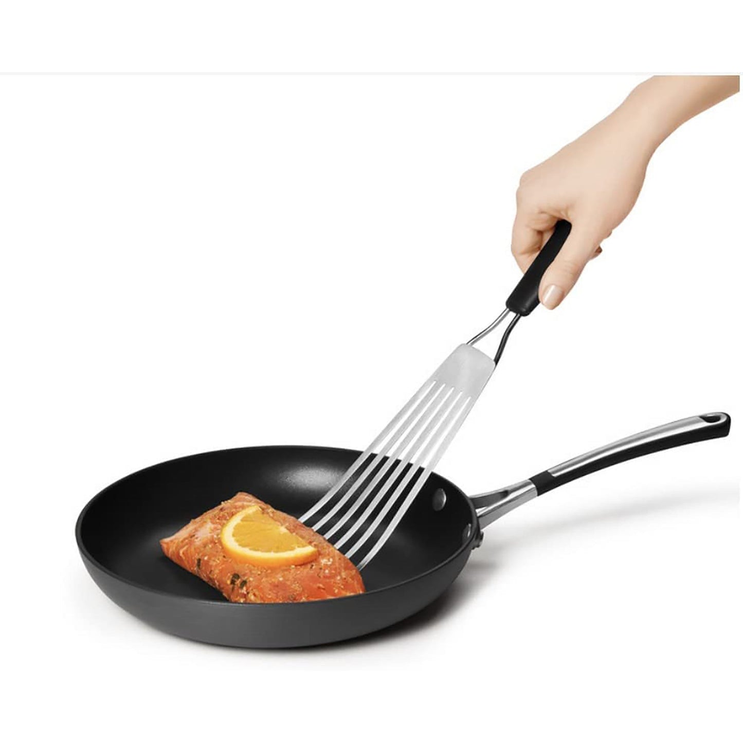 Stainless Steel Fish Turner Kitchen Utensil - Grey