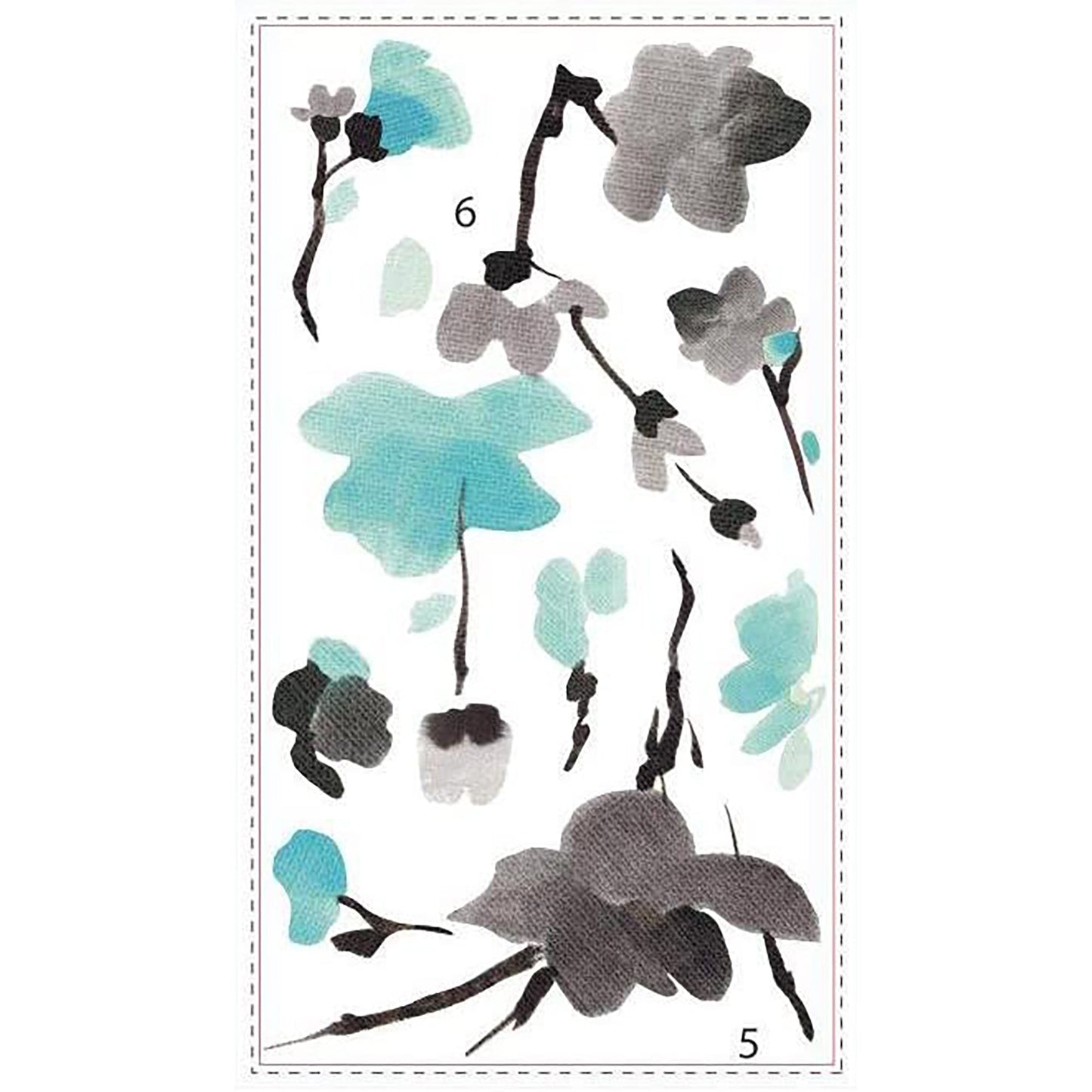 Blossom Watercolor Bird Branch Peel and Stick Wall Decal