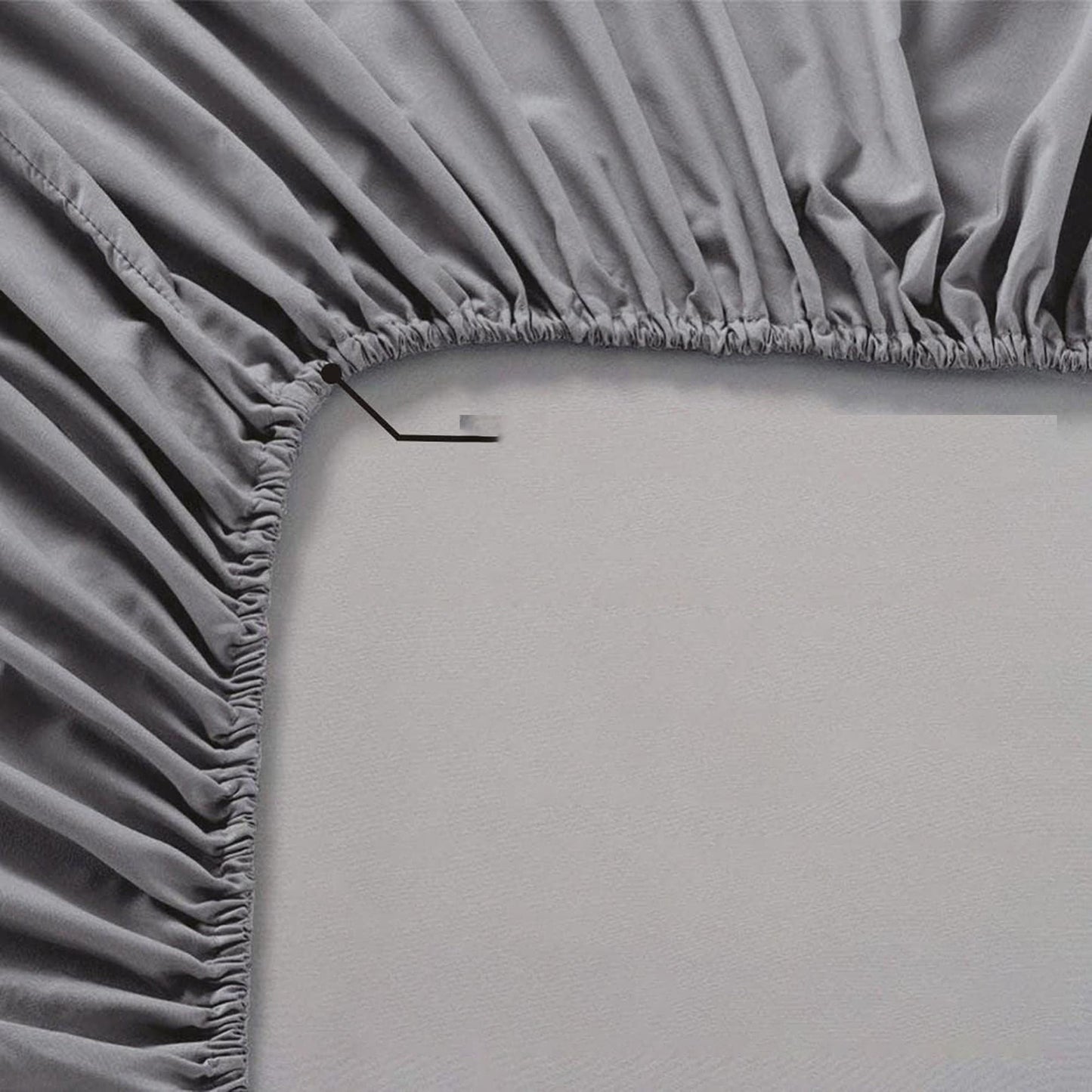 2000TC Breathable Microfibre Deep Pocket Bed Sheet Set - Grey