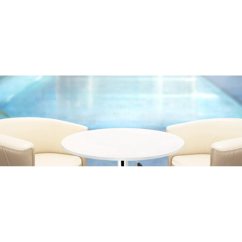 Bar Table Kitchen Tables Swivel Round Metal White