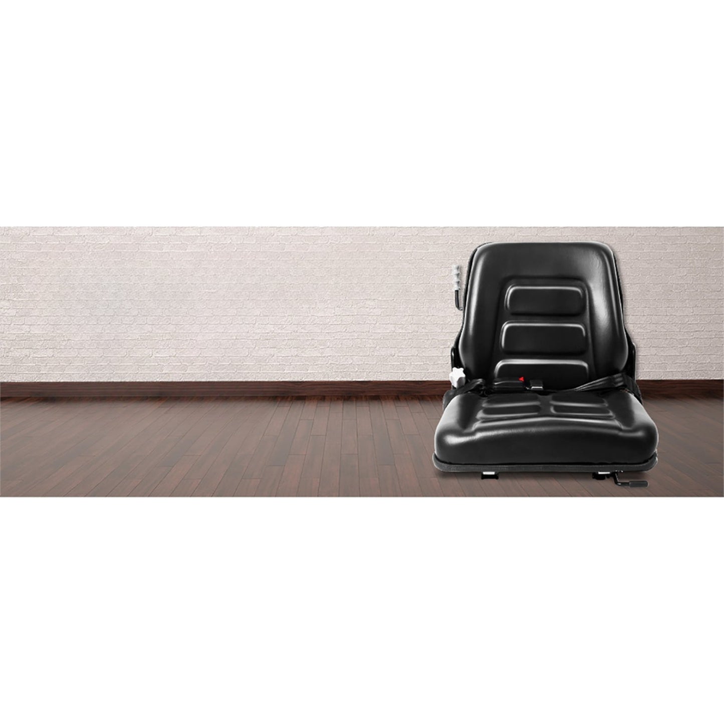 Universal Forklift Seat Excavator Truck Leather Backrest - Black