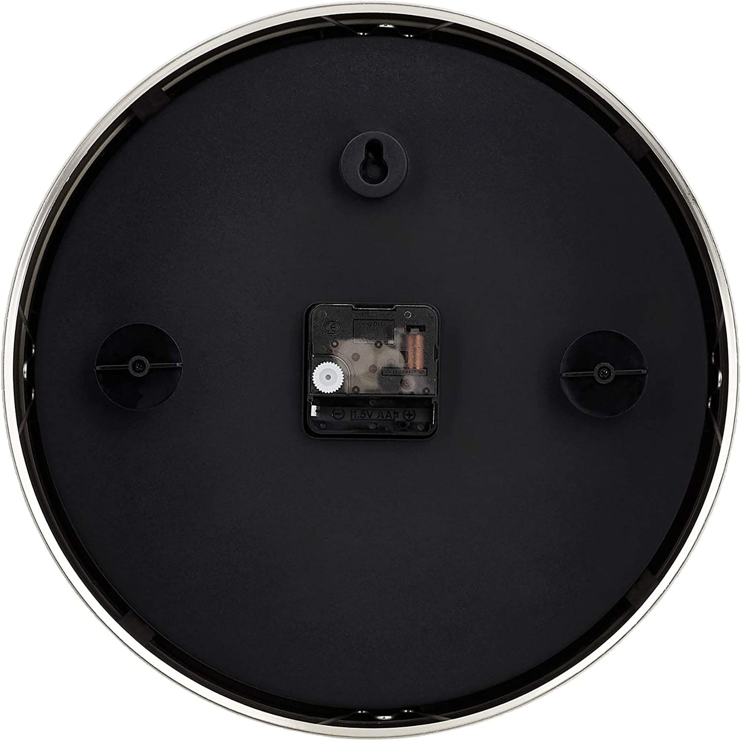 Battery Operated Wall Clock for Living Room Bedroom Kitchen Office Decor - Nickel