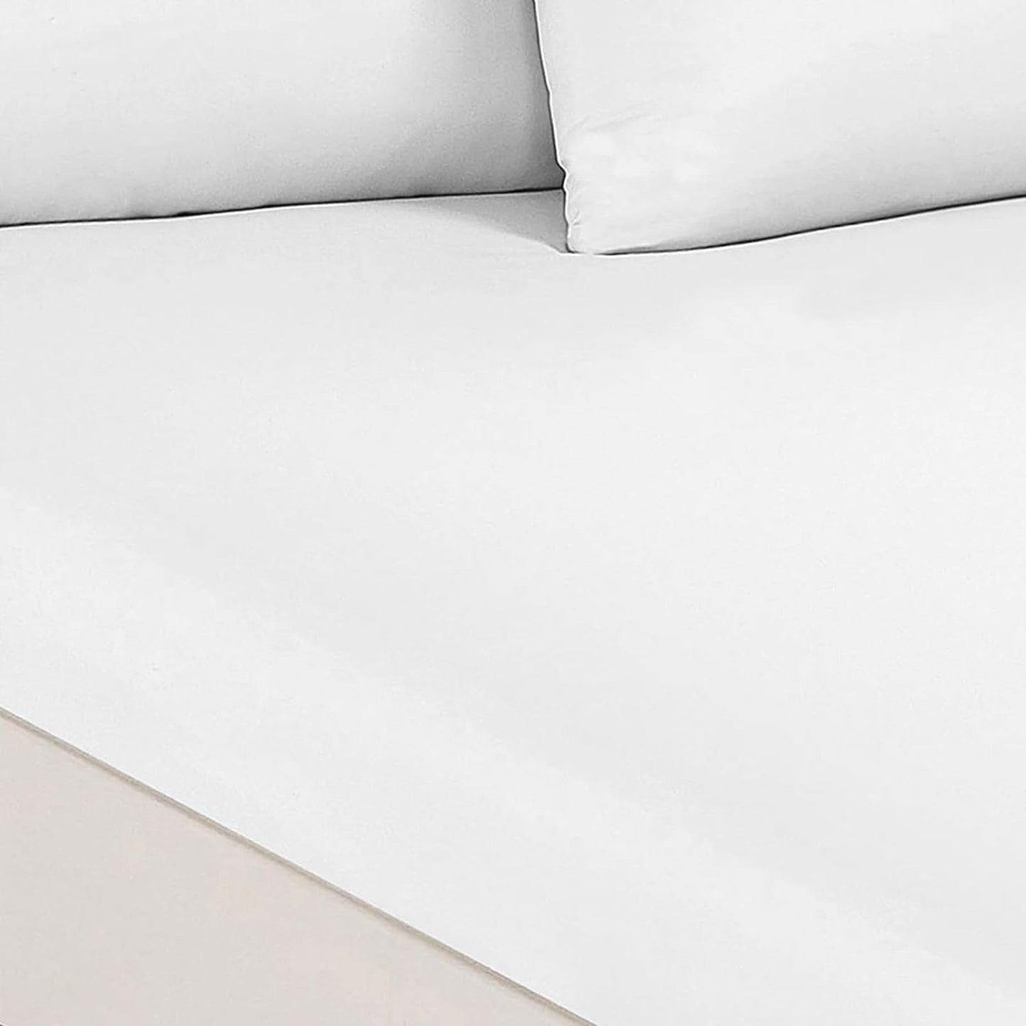1500TC Cotton Blend Breathable Luxurious Ultra Soft Bed Sheet Set - White