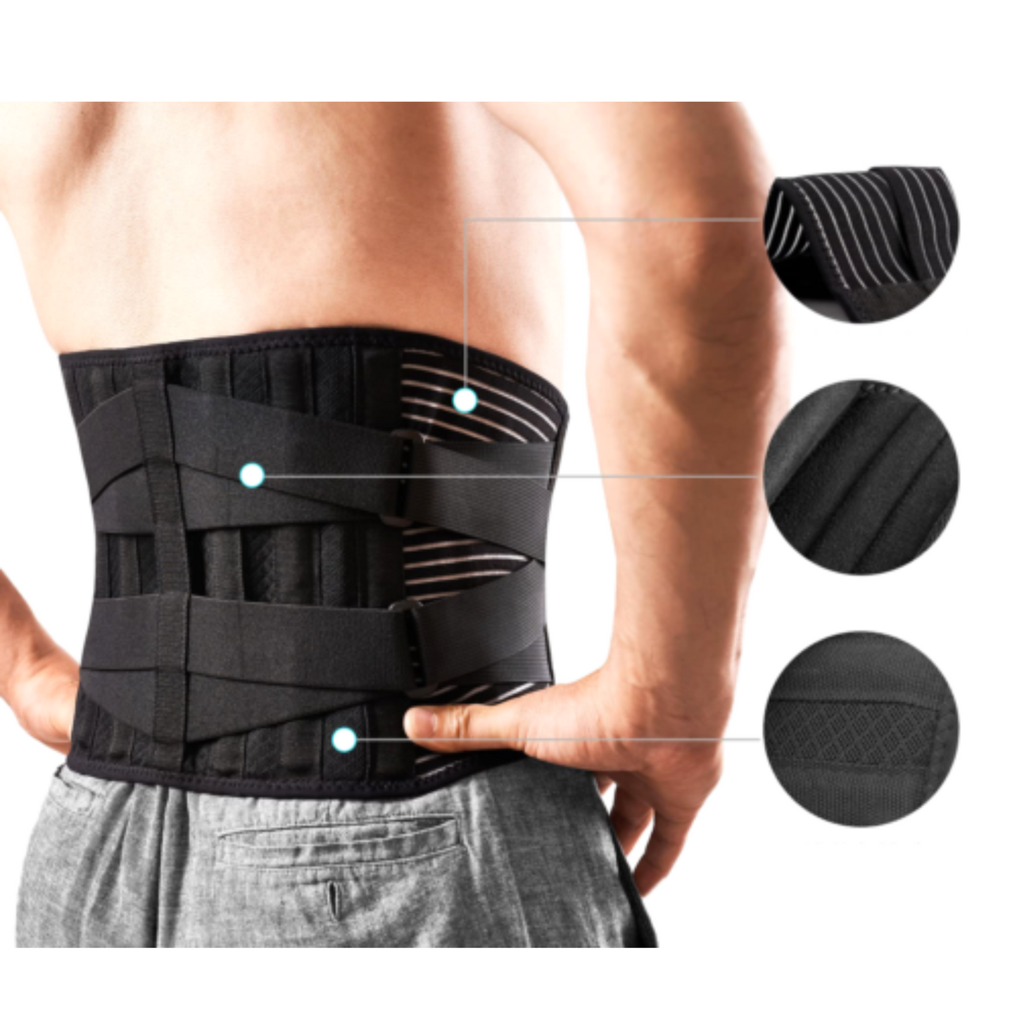 Posture Correcting Lumbar Lower Back Support Brace Orthosis Waist Belt