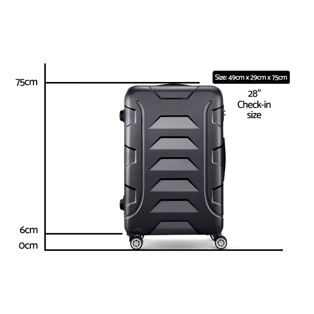 28" Luggage Travel Suitcase Set Trolley Hard Case Strap Lightweight