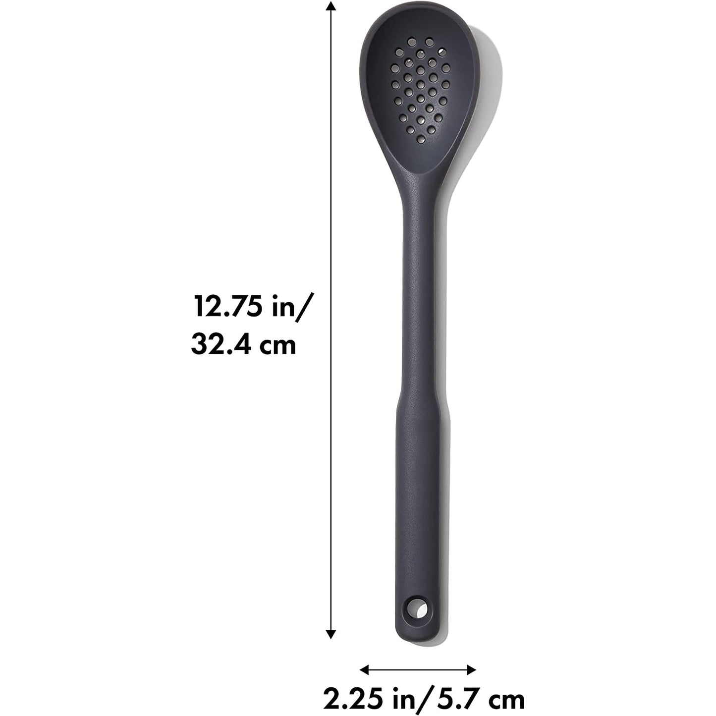 Silicone Slotted Spoon Kitchen Utensil - Black