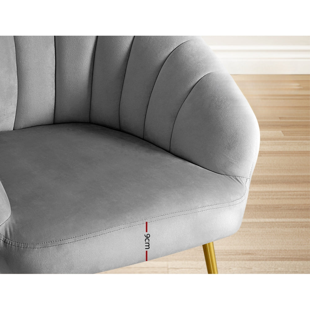 Armchair Lounge Chair Armchairs Accent Chairs Grey Velvet Sofa Couch